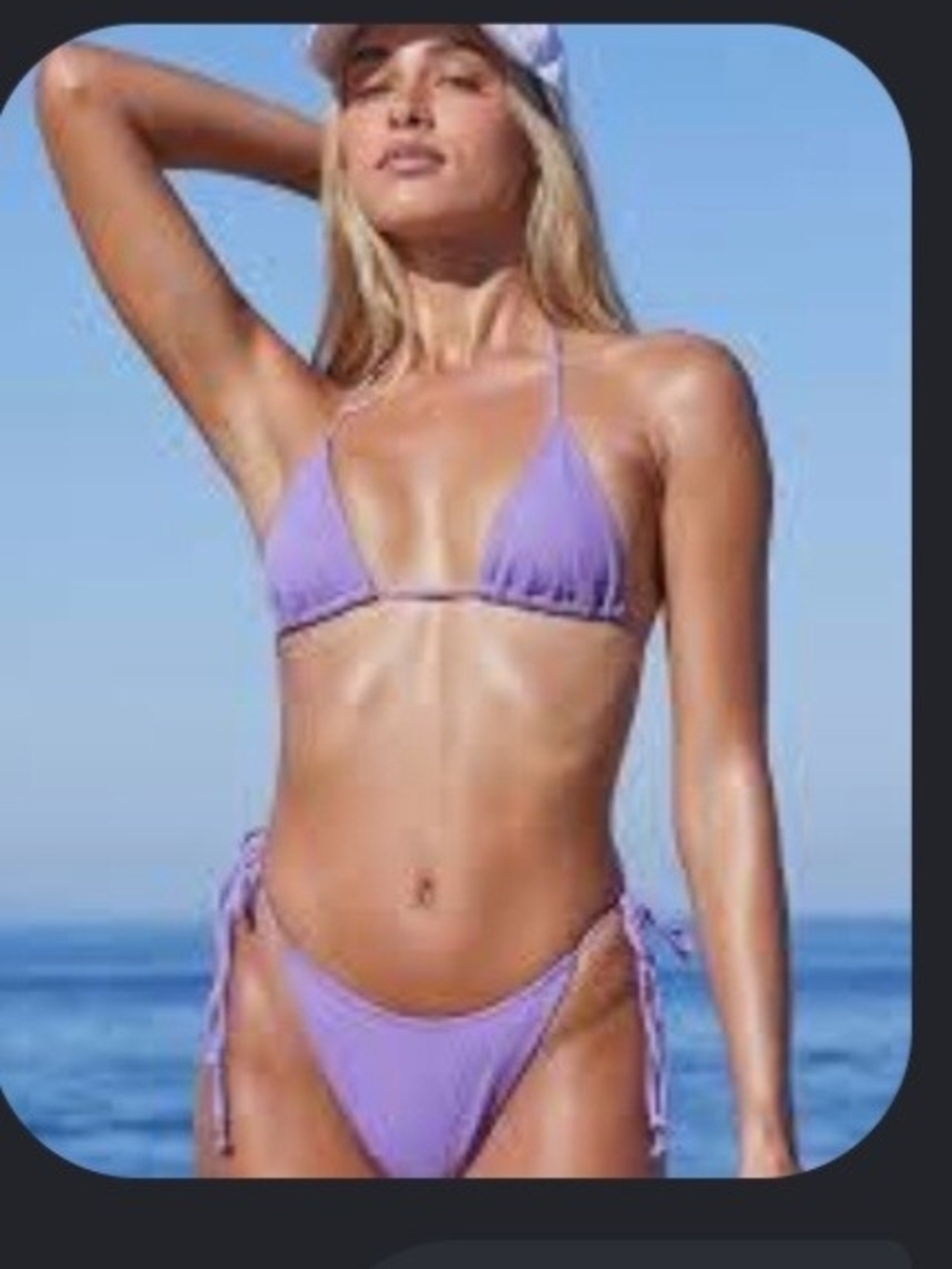 PacSun Lavender Tie-Side Triangle Bikini